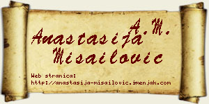 Anastasija Misailović vizit kartica